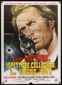 1b235 DIRTY HARRY Italian 1p '72 great different art of Clint Eastwood pointing gun, Don Siegel