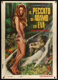 1b319 SIN OF ADAM & EVE Italian 1p '72 Mexican Bible sex, different art by Mario Piovano!