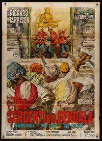 1b339 THREE SERGEANTS OF BENGAL Italian 1p '65 Umberto Lenzi, cool art by Averardo Ciriello!