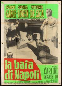 1b388 IT STARTED IN NAPLES Italian 2p '61 Clark Gable, sexy Sophia Loren & Vittorio De Sica!