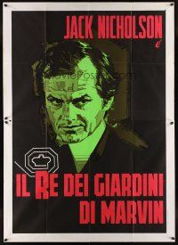 1b392 KING OF MARVIN GARDENS Italian 2p '76 different art of Jack Nicholson, Bob Rafelson!