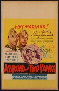 1b424 ABROAD WITH 2 YANKS WC '44 Marines William Bendix & Dennis O'Keefe lust after Helen Walker!