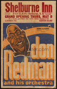 1b475 DON REDMAN & HIS ORCHESTRA WC '30s cool artwork of the African American jazz great!