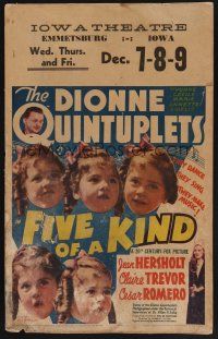 1b483 FIVE OF A KIND WC '38 the Dionne Quintuplets sing, dance, act & make music!