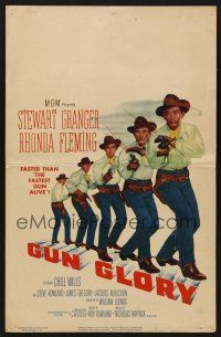 1b498 GUN GLORY WC '57 Stewart Granger is faster than the fastest gun alive, cool multiple images!