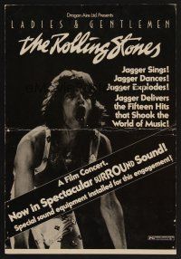 1b524 LADIES & GENTLEMEN THE ROLLING STONES WC '73 great c/u of rock & roll singer Mick Jagger!