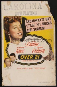 1b559 OVER 21 WC '45 Irene Dunne, Charles Coburn, Broadway's gay stage hit!