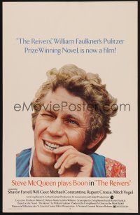 1b571 REIVERS WC '70 close up of rascally Steve McQueen, from William Faulkner's novel!