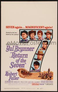 1b572 RETURN OF THE SEVEN WC '66 Yul Brynner reprises his role as master gunfighter!
