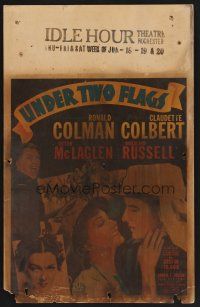 1b611 UNDER TWO FLAGS WC '36 c/u of Legionnaire Ronald Colman & pretty Claudette Colbert!