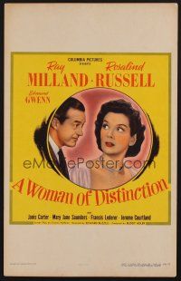 1b623 WOMAN OF DISTINCTION WC '50 pretty Rosalind Russell & Ray Milland!