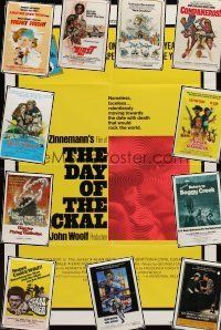 1c001 LOT OF 283 FOLDED ONE-SHEETS '70 - '90 Day of the Jackal, Mean Mother, Freaky Friday & more!