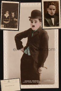 1c012 LOT OF 3 CHARLIE CHAPLIN POSTCARDS '10s wonderful images of the great comedian!