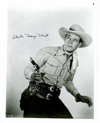 1c282 CHARLES STARRETT signed 8x10 REPRO still '80s great cowboy portrait as The Durango Kid!