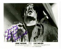 1c285 DAVID DURSTON signed 8x10 REPRO still '00s gory c/u from I Drink Your Blood/I Eat Your Skin!