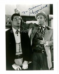 1c292 GREGORY WALCOTT signed 8x10 REPRO still '90s great image with James Garner from Maverick!