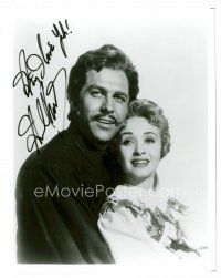 1c295 HOWARD KEEL signed 8x10 REPRO still '80s w/ Jane Powell from Seven Brides for Seven Brothers!
