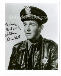 1c324 WILLIAM SCHALLERT signed 7.75x10 REPRO still '80s as deputy sheriff from Disneyland TV series!