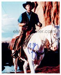1c278 BILLY CRYSTAL signed color 8x10 REPRO still '02 portrait on horse from City Slickers!
