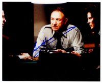 1c289 GENE HACKMAN signed color 8x10 REPRO still '00s close up of the actor in interrogation room!