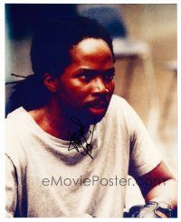 1c294 HAROLD PERRINEAU signed color 8x10 REPRO still '00s head & shoulders close up with long hair!