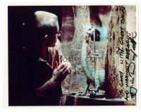 1c300 JIM DANFORTH signed color 8x10 REPRO still '80s cool portrait with one of his creations!