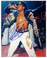 1c306 LL COOL J signed color 8x10 REPRO still '01 barechested close up performing on stage!