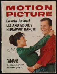 1c095 MOTION PICTURE magazine June 1959 romantic close up of Shirley & Pat Boone embracing!