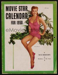 1c020 MOVIE STAR CALENDAR FOR 1950 calendar '50 top Hollywood stars including Hayworth & 11 more!