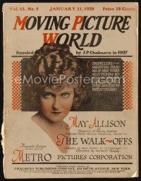 1c061 MOVING PICTURE WORLD exhibitor magazine January 31, 1920 Charlie Chaplin & Jack Dempsey!