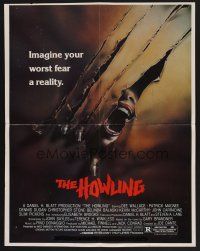 1c027 LOT OF 4 FOLDED MINI POSTERS FROM THE HOWLING '81 Joe Dante, great werewolf image!