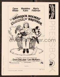 1c173 ADVENTURE OF SHERLOCK HOLMES' SMARTER BROTHER pressbook '75 art of Wilder, Kahn & Feldman!
