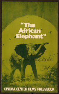 1c174 AFRICAN ELEPHANT pressbook '71 great artwork, get to know the jungle before they pave it!