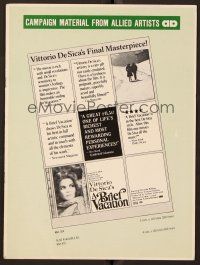 1c187 BRIEF VACATION pressbook '75 Vittorio De Sica's Una breve vacanza, Florinda Bolkan