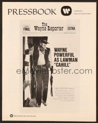 1c189 CAHILL pressbook '73 classic United States Marshall big John Wayne, great image!