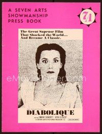 1c196 DIABOLIQUE pressbook R66 Vera Clouzot in Henri-Georges Clouzot's Les Diaboliques!