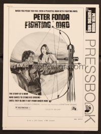 1c205 FIGHTING MAD pressbook '76 Jonathan Demme, cool art of archer Peter Fonda!