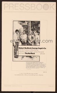 1c215 HOT ROCK pressbook '72 Robert Redford, George Segal, cool cast portrait on the street!