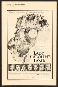 1c224 LADY CAROLINE LAMB pressbook '73 directed by Robert Bolt, great art of Sarah Miles & cast!
