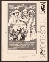 1c227 LUCKY LADY pressbook '75 art of Gene Hackman, Liza Minnelli & Burt Reynolds by Richard Amsel!