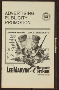 1c248 SERGEANT RYKER pressbook '68 is Lee Marvin an enemy agent or U.S. sergeant in the Korean War!