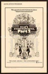 1c263 THAT'S ENTERTAINMENT PART 2 pressbook '75 Fred Astaire, Gene Kelly & many MGM greats!