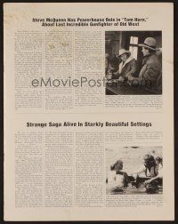 1c266 TOM HORN pressbook '80 they couldn't bring enough men to bring Steve McQueen down!