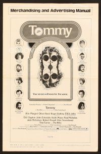 1c267 TOMMY pressbook '75 The Who, Roger Daltrey, Jack Nicholson, rock & roll!