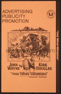 1c271 WAR WAGON pressbook '67 John Wayne & Kirk Douglas, western armored stagecoach artwork!