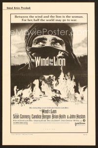 1c274 WIND & THE LION pressbook '75 art of Sean Connery & Candice Bergen, directed by John Milius!