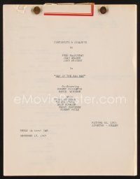 1c129 DAY OF THE BADMAN continuity & dialogue script December 18, 1957, screenplay by Lawrence Roman