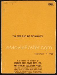 1c132 GOOD GUYS & THE BAD GUYS revised final draft script Sept 1968, screenplay by Cohen & Shryack!