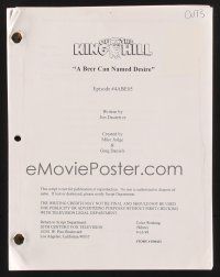 1c144 KING OF THE HILL TV script September 16, 1999, screenplay by Jim Dauterive