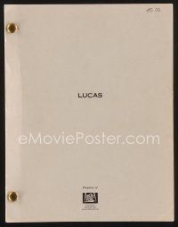 1c147 LUCAS script March 1, 1985, screenplay by David Seltzer!